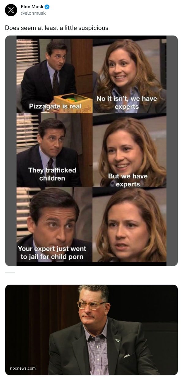 An X (Twitter) post from @elonmusk - Elon Musk