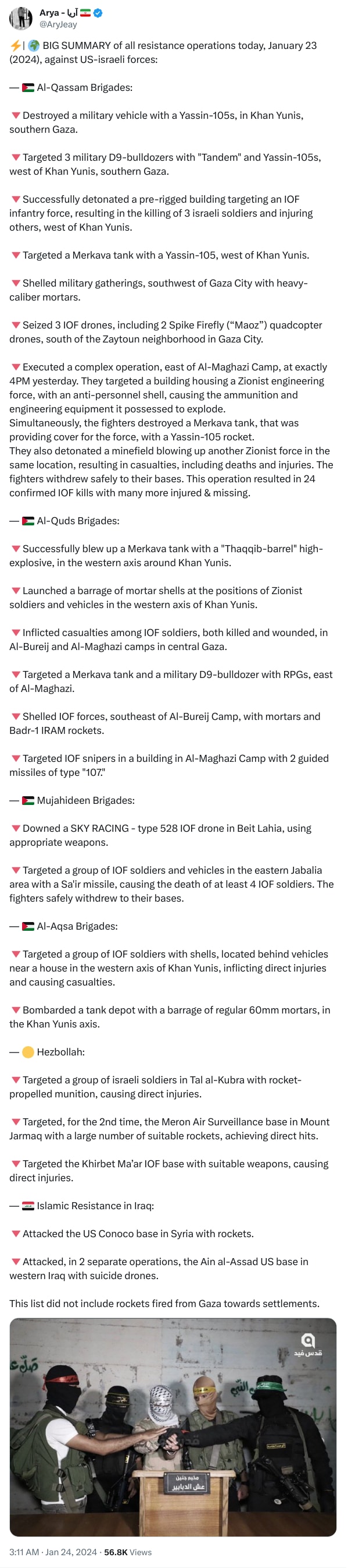 An X (Twitter) post from @AryJeay - Arya - آریا 🇮🇷