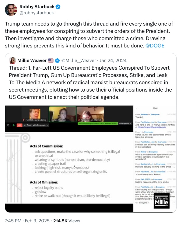 An X (Twitter) post from @robbystarbuck - Robby Starbuck