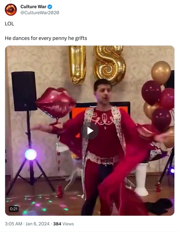 An X (Twitter) post from @CultureWar2020 - Culture War