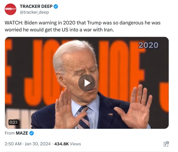 An X (Twitter) post from @tracker_deep - TRACKER DEEP