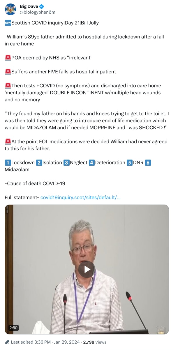 An X (Twitter) post from @biologyphen0m - Big Dave