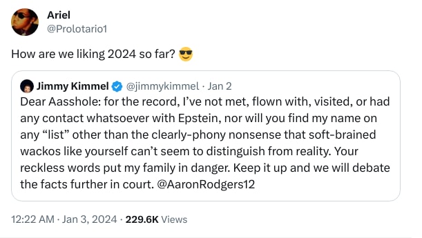 An X (Twitter) post from @Prolotario1 - Ariel