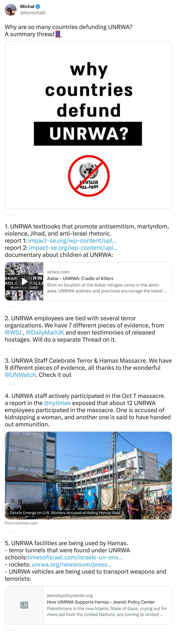 An X (Twitter) post from @itsmichalll - Michal