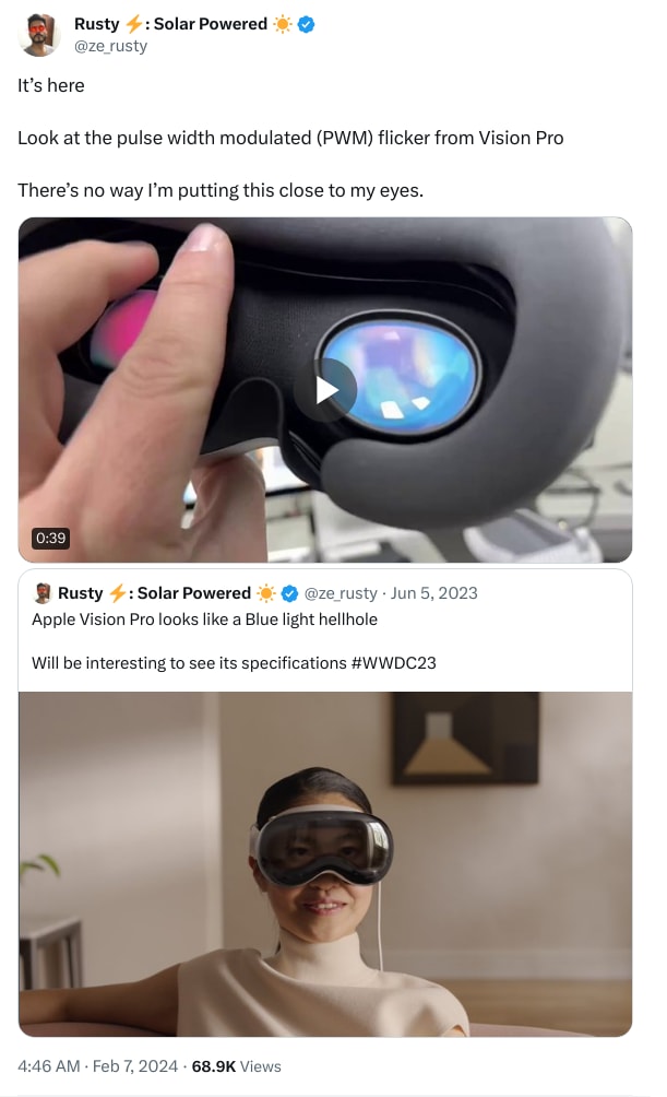 An X (Twitter) post from @ze_rusty - Rusty ⚡️: Solar Powered ☀️