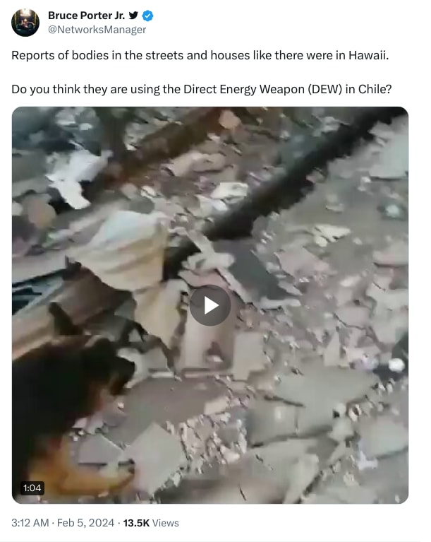 An X (Twitter) post from @NetworksManager - Bruce Porter Jr. 