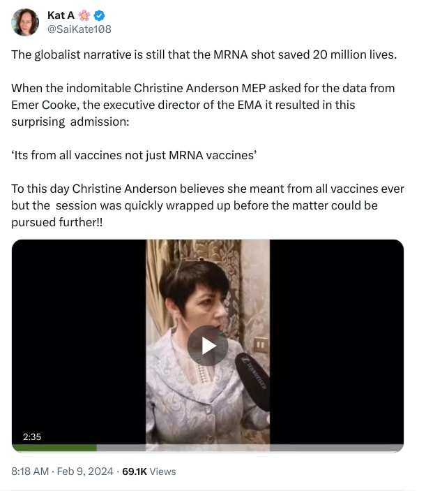 An X (Twitter) post from @SaiKate108 - Kat A 🌸