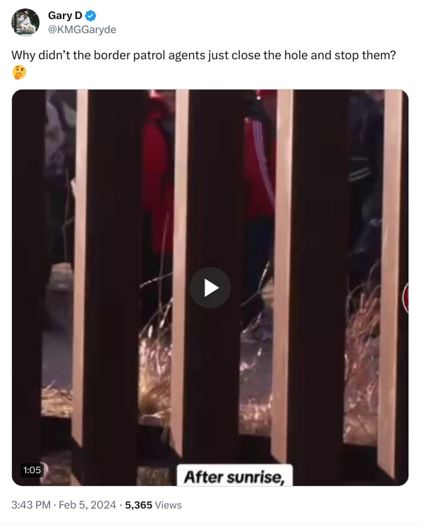 An X (Twitter) post from @KMGGaryde - Gary D