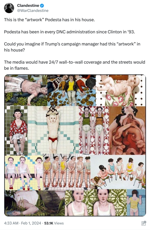 An X (Twitter) post from @WarClandestine - Clandestine