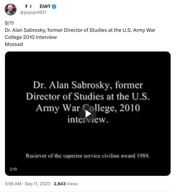 An X (Twitter) post from @psyop4921 - ₱₳₮Ɽł₵₭ ⱧËñRŸ