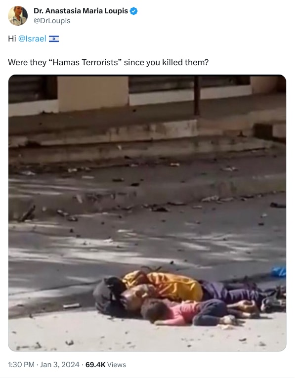 An X (Twitter) post from @DrLoupis - Dr. Anastasia Maria Loupis