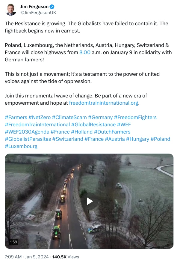 An X (Twitter) post from @JimFergusonUK - Jim Ferguson