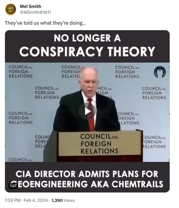 An X (Twitter) post from @MSmith01011 - Mel Smith