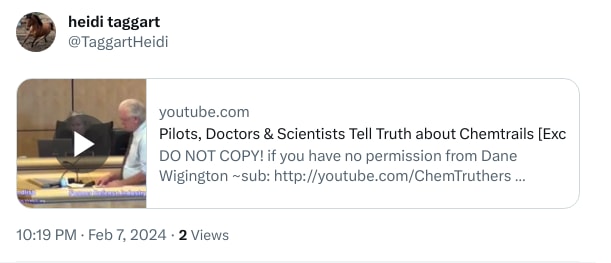 An X (Twitter) post from @TaggartHeidi - heidi taggart