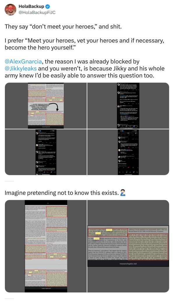 An X (Twitter) post from @HolaBackupFiJC - HolaBackup