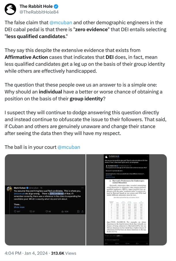 An X (Twitter) post from @TheRabbitHole84 - The Rabbit Hole