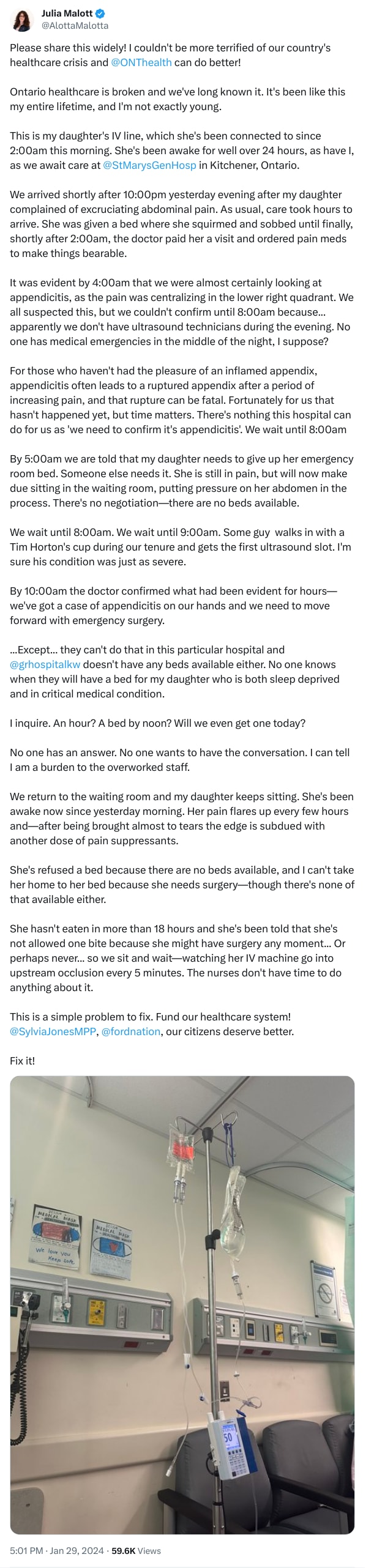 An X (Twitter) post from @AlottaMalotta - Julia Malott