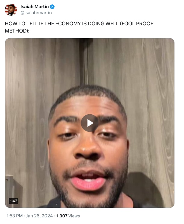 An X (Twitter) post from @isaiahrmartin - Isaiah Martin