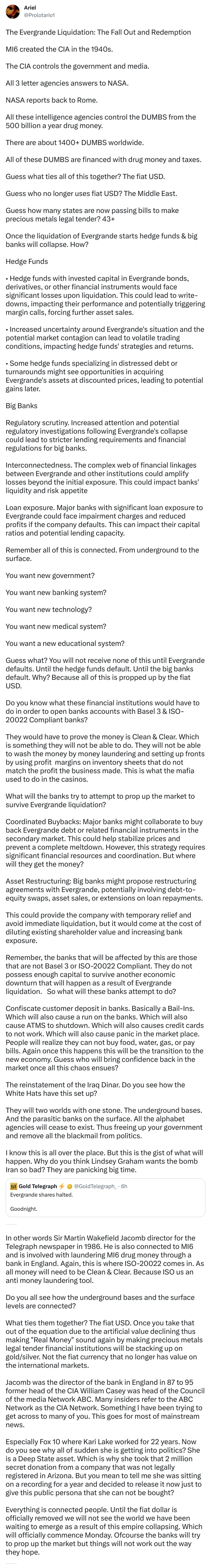 An X (Twitter) post from @Prolotario1 - Ariel
