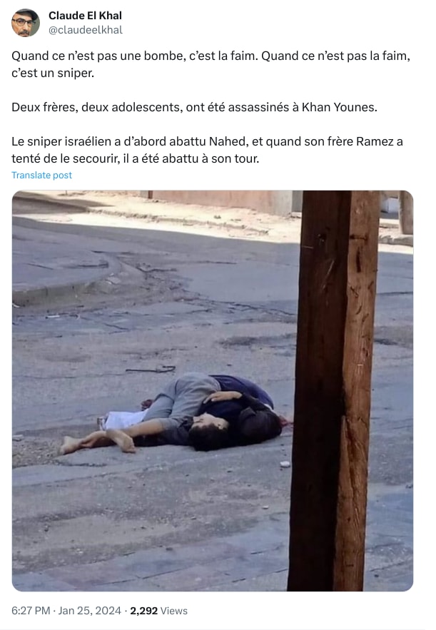 An X (Twitter) post from @claudeelkhal - Claude El Khal