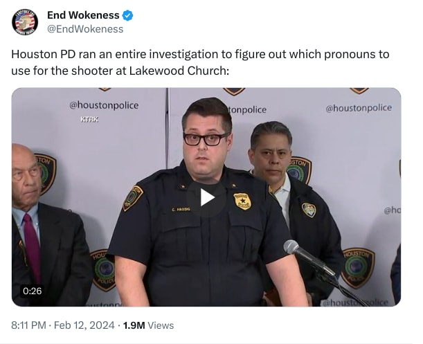 An X (Twitter) post from @EndWokeness - End Wokeness