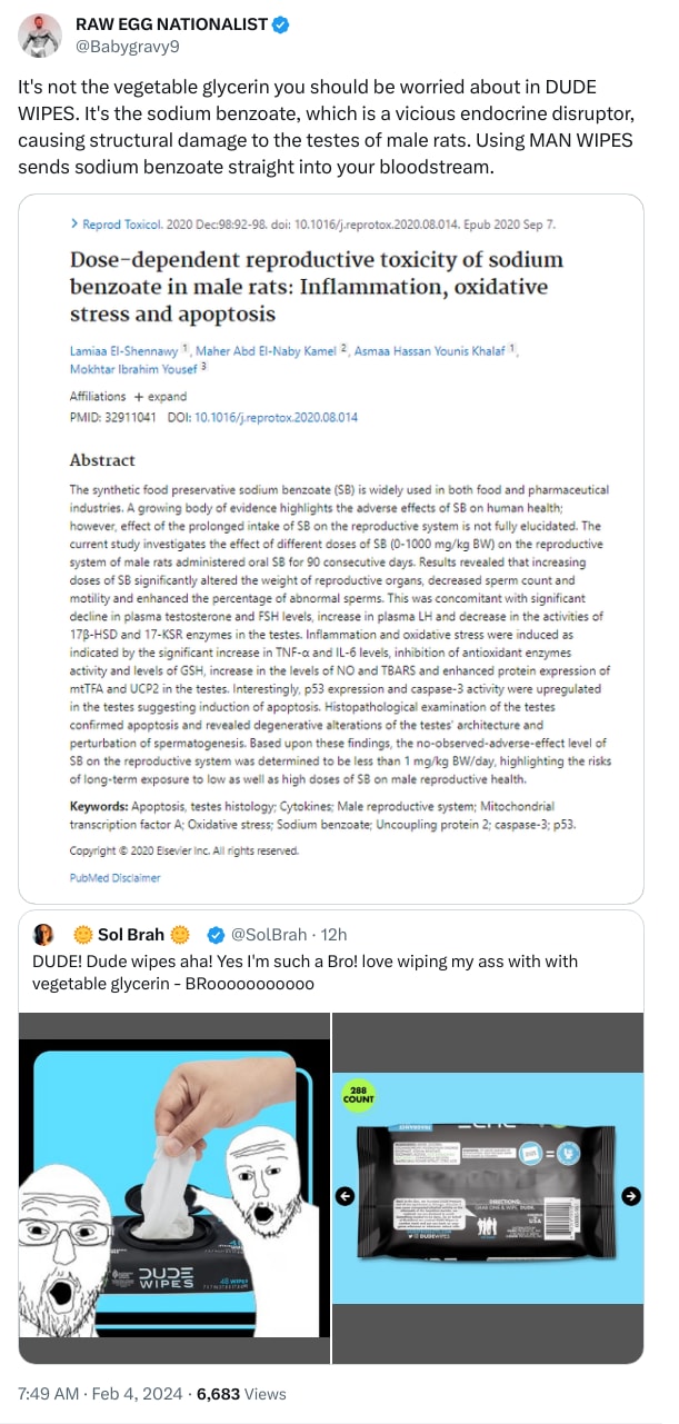 An X (Twitter) post from @Babygravy9 - RAW EGG NATIONALIST