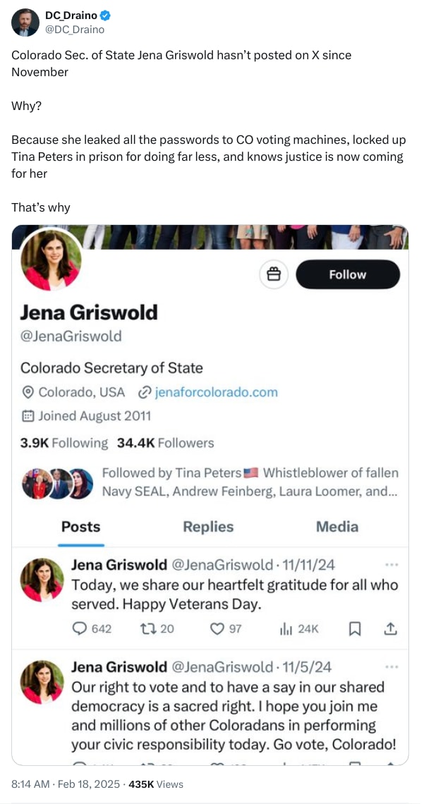 An X (Twitter) post from @DC_Draino - DC_Draino