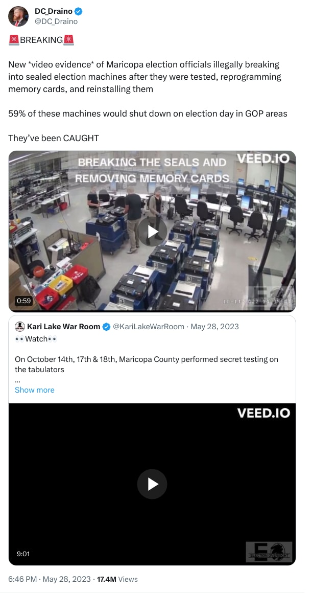 An X (Twitter) post from @DC_Draino - DC_Draino