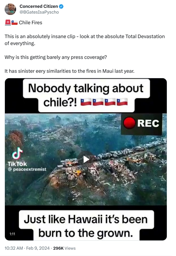 An X (Twitter) post from @BGatesIsaPyscho - Concerned Citizen