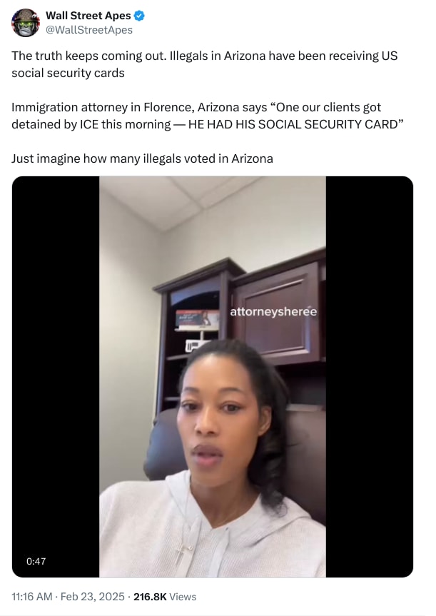 An X (Twitter) post from @WallStreetApes - Wall Street Apes