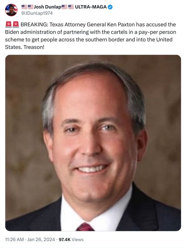 An X (Twitter) post from @JDunlap1974 - 🇺🇸🇺🇸Josh Dunlap🇺🇲🇺🇲 ULTRA-MAGA