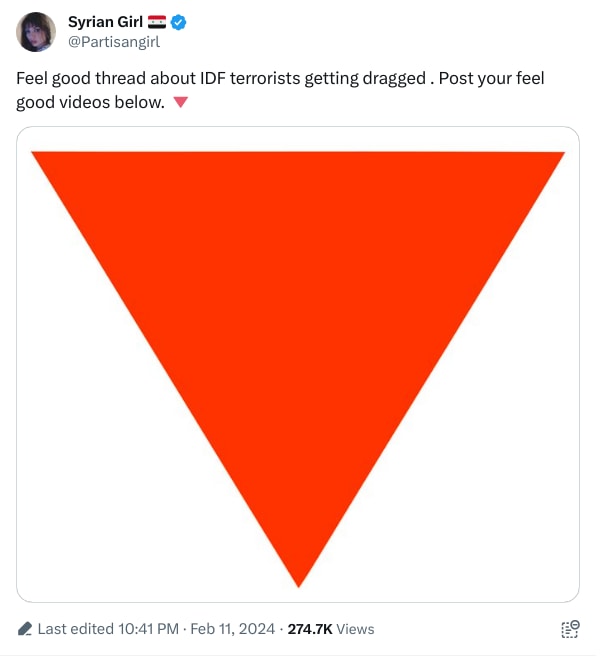 An X (Twitter) post from @Partisangirl - Syrian Girl 🇸🇾