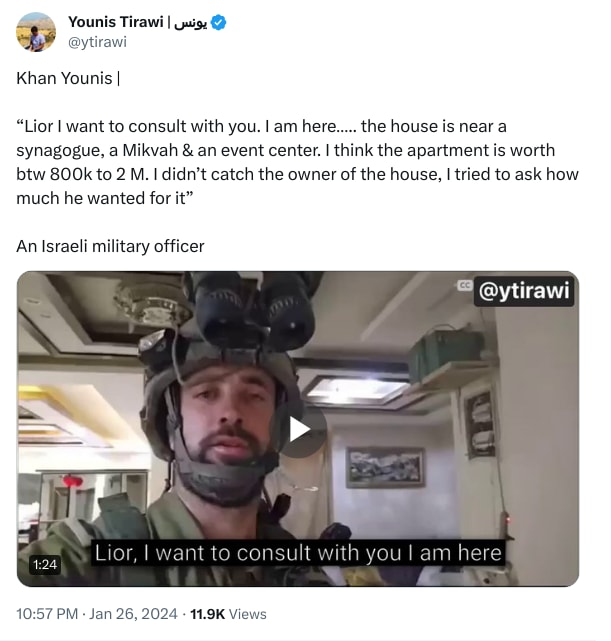 An X (Twitter) post from @ytirawi - Younis Tirawi | يونس