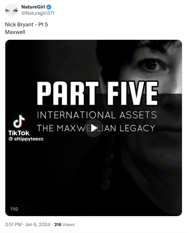 An X (Twitter) post from @Naturegirl571 - NatureGirl