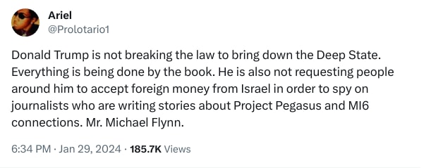 An X (Twitter) post from @Prolotario1 - Ariel