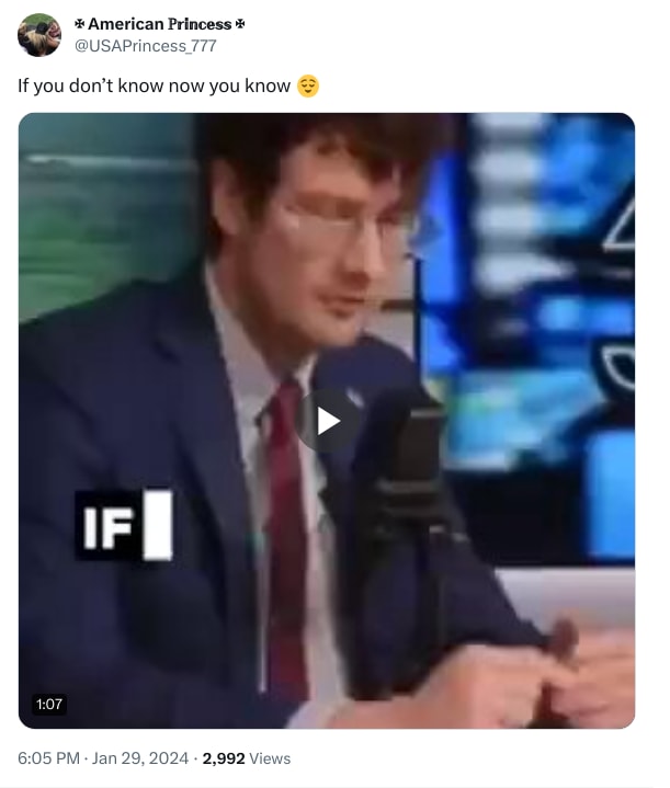 An X (Twitter) post from @USAPrincess_777 - ✠ American ℙ𝕣𝕚𝕟𝕔𝕖𝕤𝕤 ✠