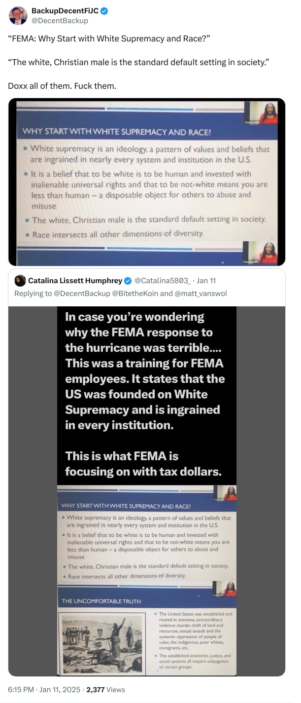 An X (Twitter) post from @DecentBackup - BackupDecentFiJC