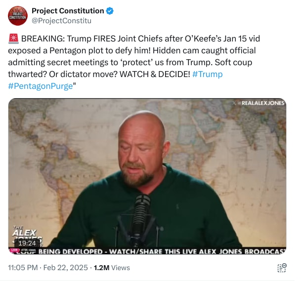 An X (Twitter) post from @ProjectConstitu - Project Constitution