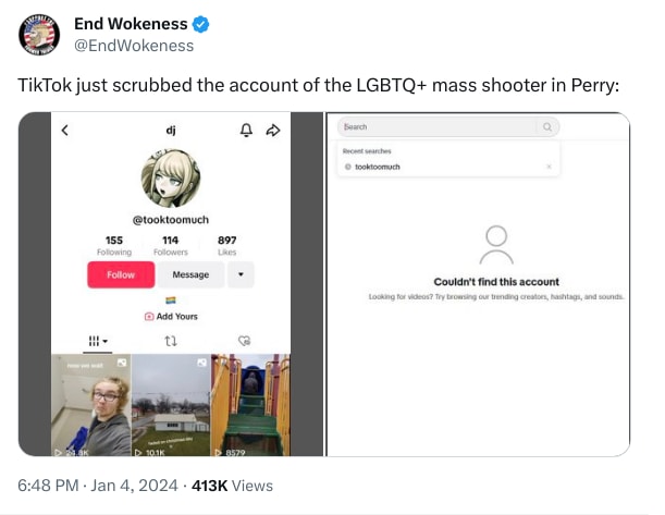 An X (Twitter) post from @EndWokeness - End Wokeness