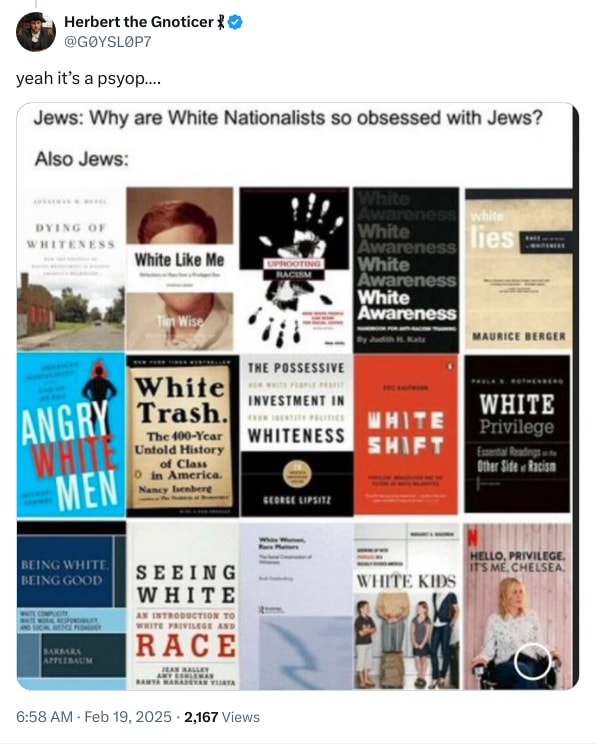 An X (Twitter) post from @G0YSL0P7 - Herbert the Gnoticer ⳩