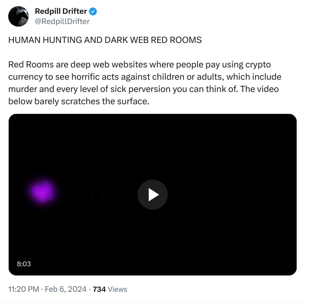 An X (Twitter) post from @RedpillDrifter - Redpill Drifter