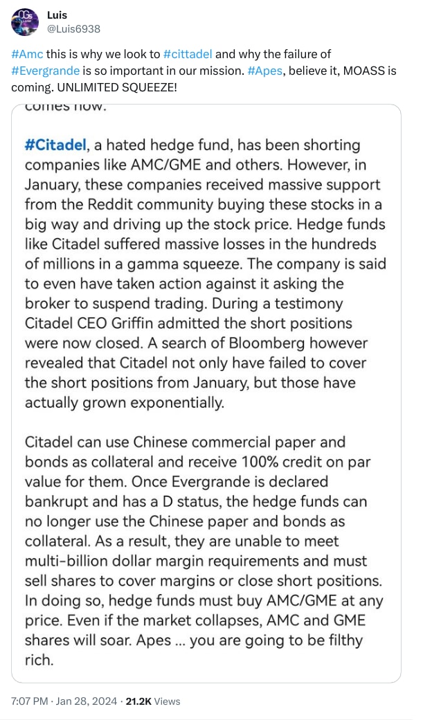 An X (Twitter) post from @Luis6938 - Luis