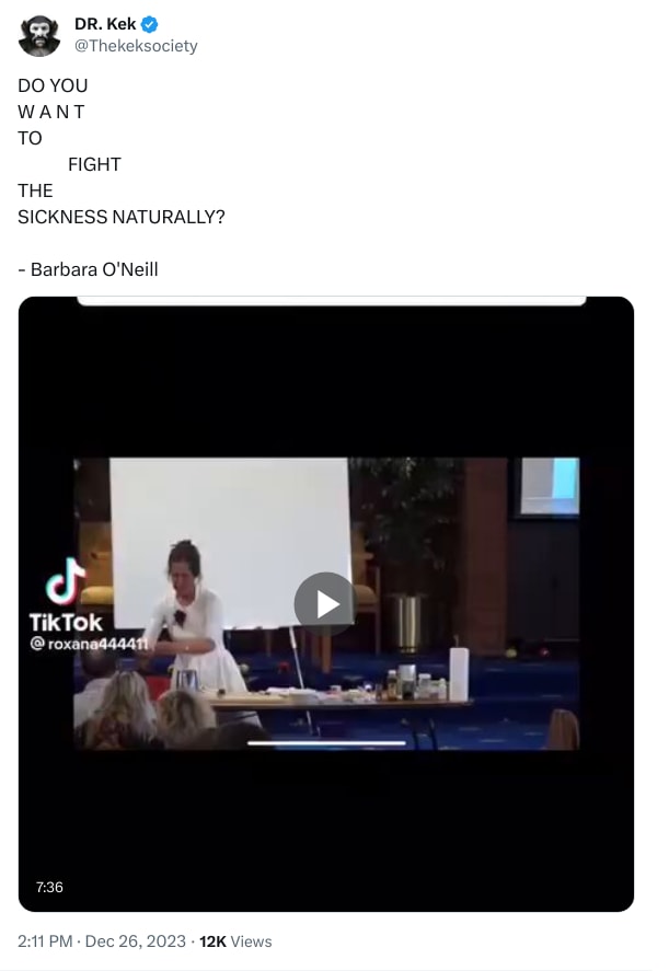 An X (Twitter) post from @Thekeksociety - DR. Kek