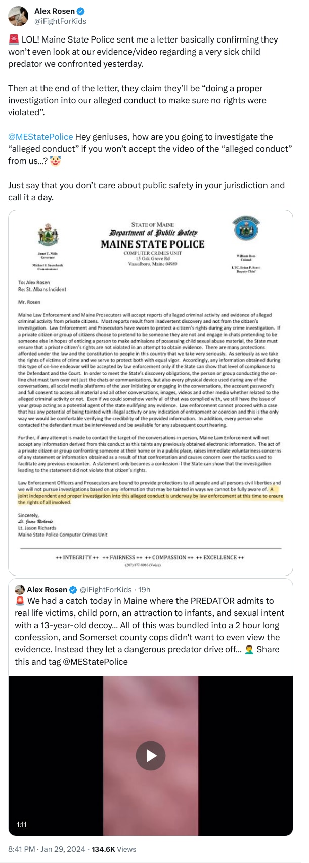 An X (Twitter) post from @iFightForKids - Alex Rosen