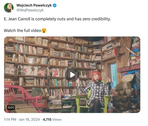 An X (Twitter) post from @WojPawelczyk - Wojciech Pawelczyk