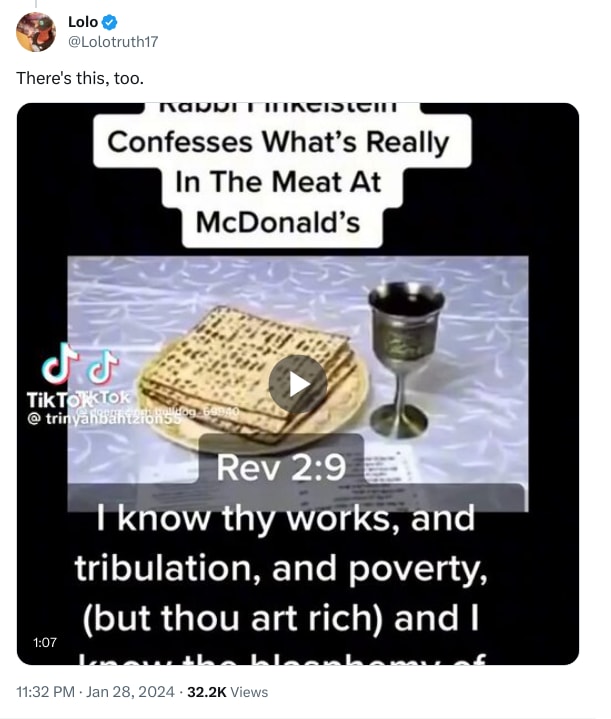 An X (Twitter) post from @Lolotruth17 - Lolo