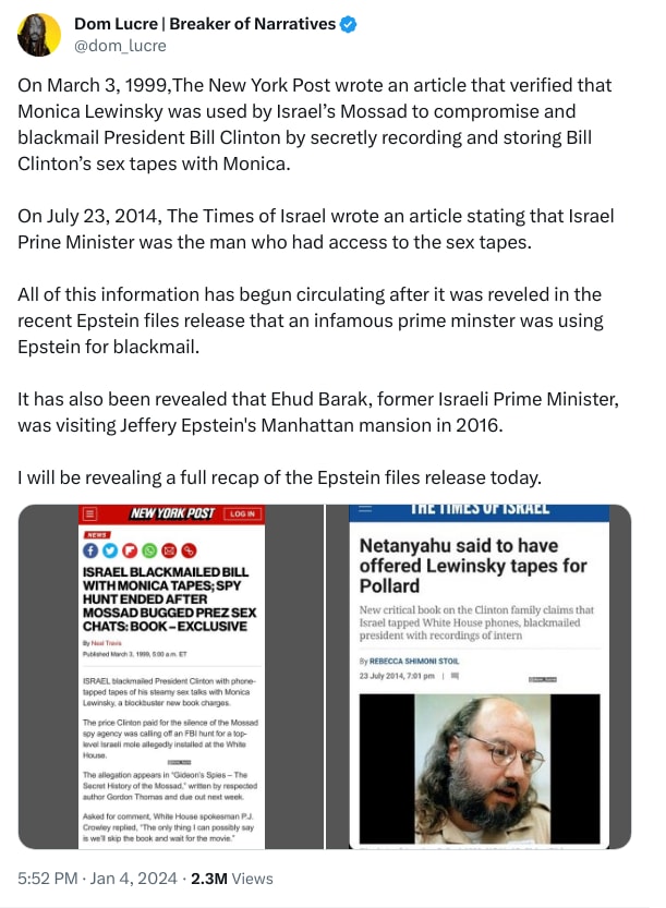 An X (Twitter) post from @dom_lucre - Dom Lucre | Breaker of Narratives