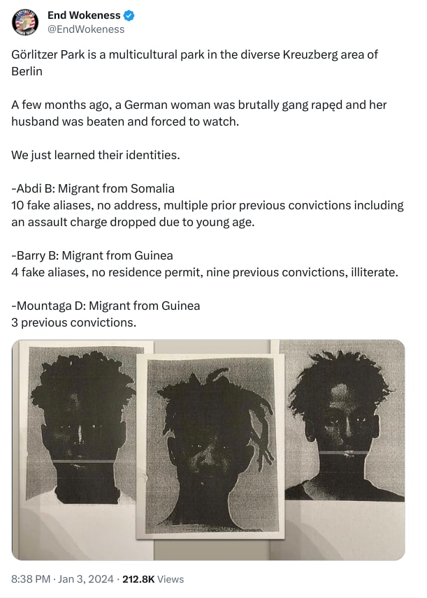 An X (Twitter) post from @EndWokeness - End Wokeness