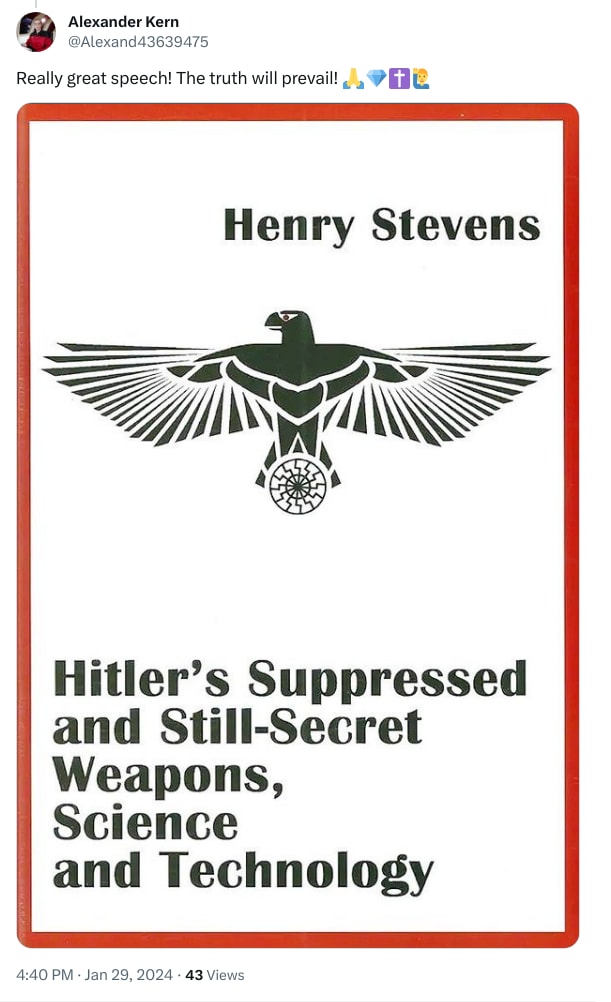 An X (Twitter) post from @Alexand43639475 - Alexander Kern