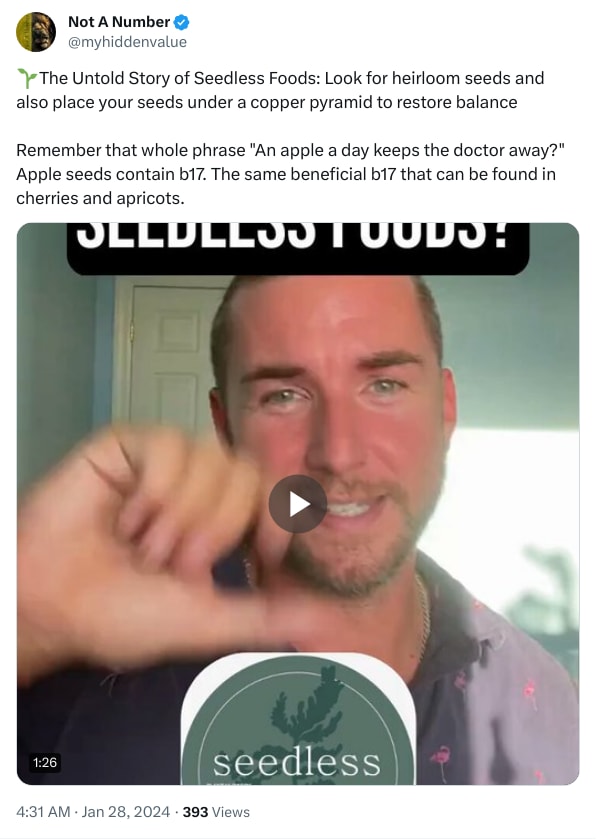 An X (Twitter) post from @myhiddenvalue - Not A Number